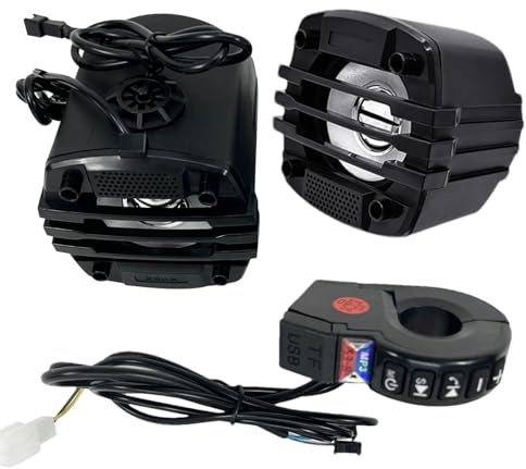 Generisch Impianto stereo per motore: altoparlante per controllo del suono, amplificatore radio impermeabile, audio Hi-Fi, per moto, scooter, pendolarismo, attività all'aperto, viaggi, componenti