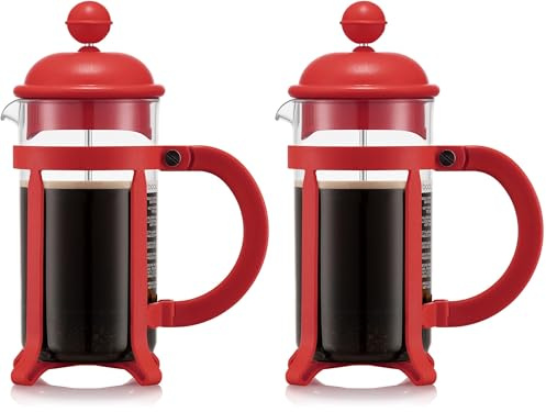 BODUM 1903-04 JAVA Cafetière à piston, monture et couvercle en plastique, 3 tasses, 0.35 l (Lot de 2)