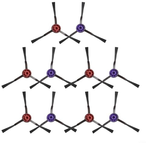 Kit di spazzole laterali per robot aspirapolvere Eureka NERE10s E10S E10SW garantisce una pulizia accurata dei bordi senza installazione complessa (confezione da 10)