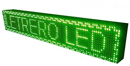 Cartel LED Programable con Sensor de Temperatura y Reloj (96x16, Verde) / Pantalla de Texto/Rótulo Luminoso/Reloj Electrónico