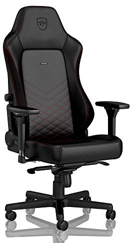 noblechairs Hero Gaming Stuhl - Bürostuhl - Schreibtischstuhl - PU-Kunstleder - Inklusive Kissen - Schwarz/Rot