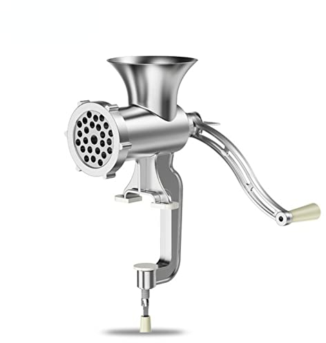 Limouyin Tritacarne in acciaio inossidabile per uso domestico macinare rapidamente e senza sforzo di carne, verdure, aglio, frutta, ecc. N. 10