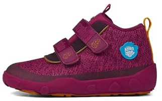 Affenzahn Minimal Lowboot Happy Smile Knit Vegan, 24/24 Kinder, Vogel Beere