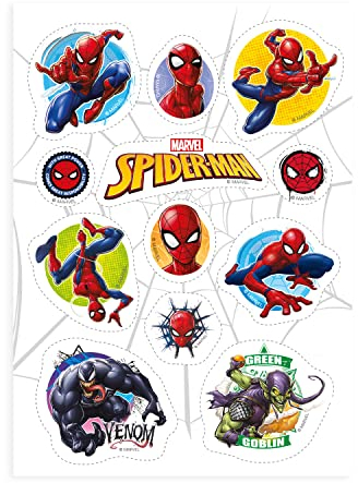 Dekora - Décoration Coméstible pour Gâteaux d'Anniversaire pour Enfants de Silhouette Découpée de Spiderman