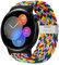 Niboow Armband für Huawei Watch 3 Pro 43mm/GT 3 42mm/GT 2 42mm - Nylon Geflochtenes Armband für Garmin Vivoactive 5/Venu Sq 2 Music/Venu 2 Plus - Irisierend