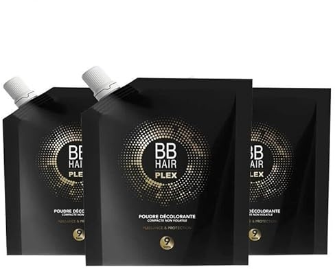 Pack de 3 poudres décolorantes 9 tons BBHair Plex GENERIK 500G
