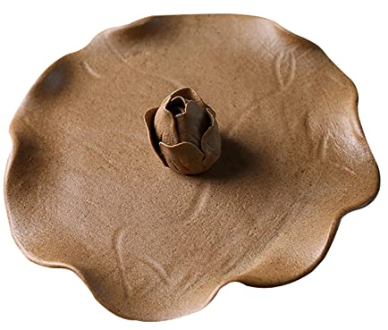 Kerzenhalter, Tischdekorationen, Keramik-Kerzenständer, antik, Louts Blumen-Teelichthalter for Stumpenkerzen, Zen-Dekor, Räucherstäbchenhalter, Rose, 0,2 kg (Color : Lotus B)
