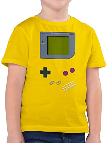 Kinder T-Shirt Jungen - Karneval & Fasching - Gameboy | Nerds I 90s I 90iger I Fastnacht I Fasnacht I Fasnet - 164 (14/15 Jahre) - Gelb - 90er Jahre Outfits Faschings Shirt Jeck 90 Tshirt
