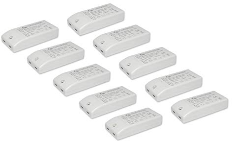 LOWENERGIE LED Driver Power Supply Transformer, 18w 240V - DC 12V, for Light Strips, LED Bulbs and Ring Doorbell (10)