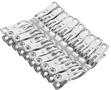 STOBAZA Pinces à Linge Coupe-Vent en Acier Inoxydable, 2 Lots, pour Vêtements et Couvertures, Robustes et Faciles à Transporter, Usage Buanderie