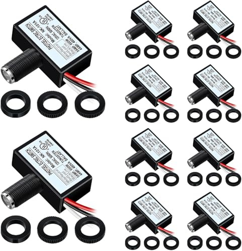 10 Pack 120V AC Photoelectric Switch Light Control Sensor Button Switch with Automatic Illumination Detection Circuit,Dusk to Dawn Senso