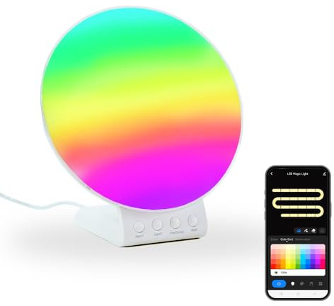 ValueLights | Smart Sunrise Alarm Clock Wake Up Light | Wake-Up Lights, Home Décor & Improvement Essential | with Dual Alarms, Snooze Function and 2-in-1 Wireless Charger | Works with Alexa & Google