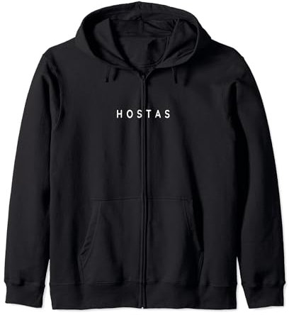 Hostas Plant / Hosta Plants / Hostas Minimalist Font Design Zip Hoodie