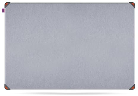 Memobe IDEA Edge - Filztafel Pinnwand Grau - Tafel zum Aufhängen - Tafel für Wohnung, Küche, Büro, Schule - Wandplaner in Aluminium Rahmen - Organisationstafel Wand - 90x60 cm