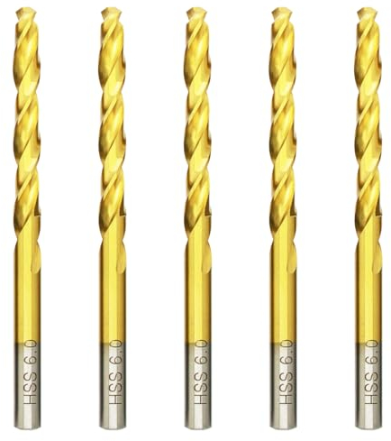 Punta da trapano in titanio HSS Metallo Professional Punte Elicoidali per Forare Acciaio Inox e Metallo, Norma DIN 338