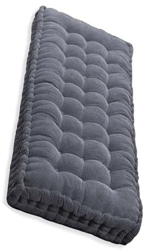 Sitzkissen Bank Outdoor, Bankauflagen mit Bezug, Bankkissen Waschbare, Rutschfestes Sitzpolster Outdoor, Sitzauflage Bank Viele Farben und Größen Zur Auswahl(Color:Dark Gray,Size:110x55cm)