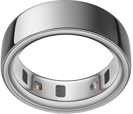 Oura Ring 4 - Silber - Größe 8 - Smart Ring | Messen Sie zuerst mit Oura Ring 4 Sizing Kit | Sleep Tracking Wearable - Herzfrequenz - Fitness Tracker - Bis zu 8 Tage Batterielaufzeit