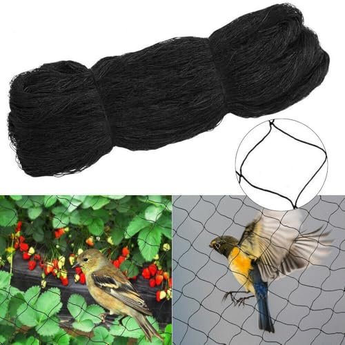 JAYEUW Vogelschutznetz 30 * 15m Vogelnetz mit 5cm Feinmaschig Wiederverwendbar Pflanzennetz Teichnetz Gartennetz für Garten UV beständig Kann geschnitten Werden