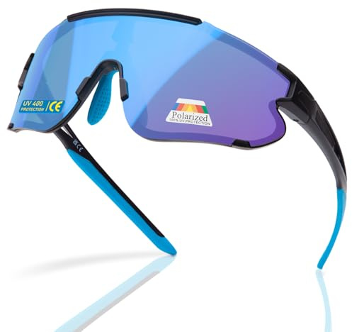 Epavouos Polariserade sportglasögon solglasögon cykelglasögon oljeresistent ultralätt TR-material UV400 sportstil