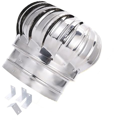 Cappuccio Rotante Comignolo In Acciaio Inox 304, Comignolo Canna Fumaria Camino Cappello Girevole, Tappo Di Sfiato Antipioggia Per Canna Del Tetto, Comignoli Girevoli(40 cm-15.75 in)