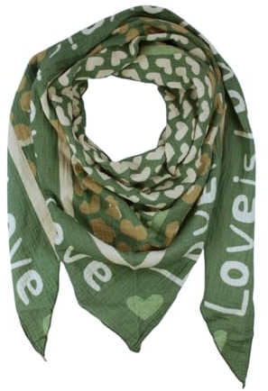 fashionchimp Dreieckschal für Damen in Musselin-Qualität, hochwertiger Motiv-Druck, Sommer-Halstuch - Made in Italy
