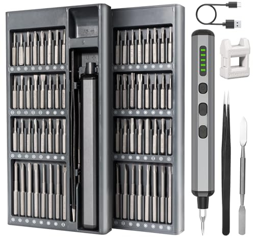Carehabi 68 in 1 Mini Elektro Schraubendreher Set Mini Akkuschrauber Elektrischer Schraubendreher Schraubenzieher Set für Reparatur für Präzisionsarbeit Telefon Uhr Kamera