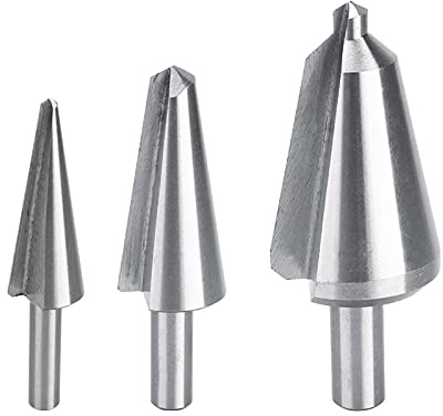 Reliant Jazzy hss step drill bit set 3-30mm,high - speed steel taper cone chamfer cutter,no center punch needed for stainless steelwoodaluminum,3 - piece kit with 6mm /8mm /10mm