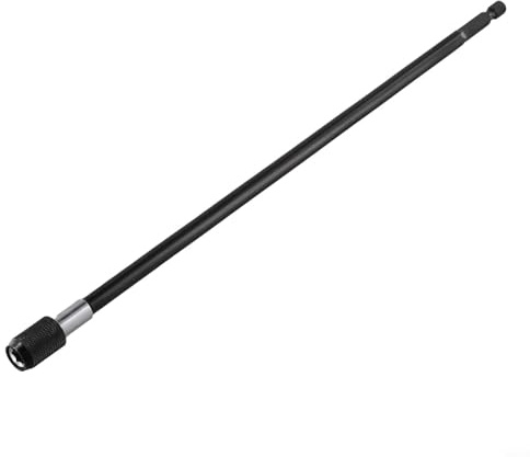 Zilimontt Varilla de extensión de broca de 300 mm, soporte hexagonal de liberación rápida de 1/4 pulgadas, barra de extensión magnética de acero al cromo vanadio compatible con destornilladores