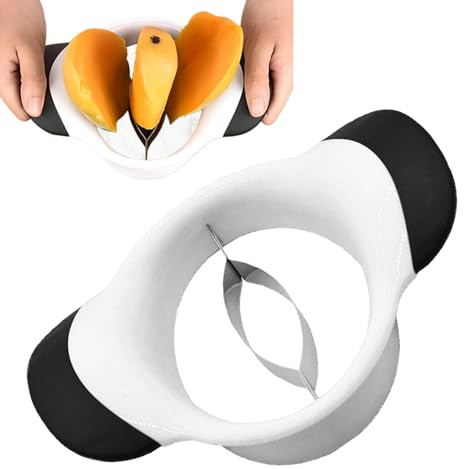 Celuicion Découpeur Et Dénoyauteur De Mangues - Outil De Coupe Et Épluchage De Fruits Avec Enlèvement De Noyau | Manche Ergonomique Accessoire de Cuisine pour Fruit Découpage Épluchage Maison Bureau