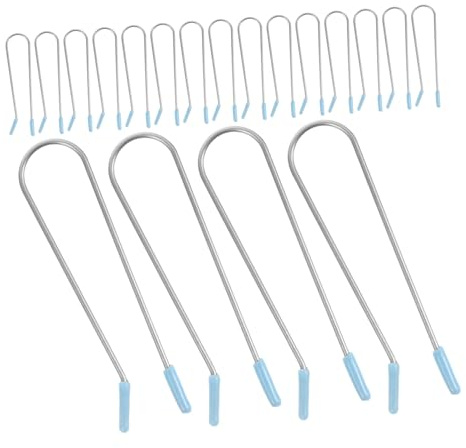 MOTHNUR 24pcs U-shaped Hot Roller Clips for Electric Curlers Nonslip Perming Roller Clamps with Rapid Heating Fit Hair Styling Tools for Women Secure Hold Replacement Curler Clamps