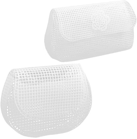 GLSTOY Canvas Plastico Bianco per Borse Fai da Te 2 Pezzi | Fogli Rete per Craft, Leggeri e Traspiranti, Installazione Semplice, Uso per Partizioni Temporanee