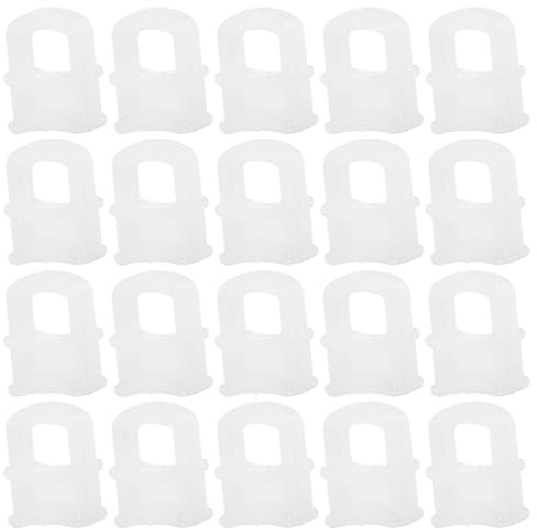 Artibetter 150 Pezzi Pulegge Tende in Plastica Bianca Ganci Scorrevoli per Binario Piccolo Quadrato, Installazione Facile e Versatile per Tende in Soggiorno o Veicoli