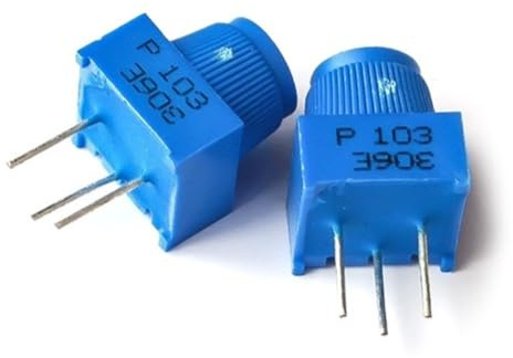 Gettimore Potentiometer für Arduino, Robotik und Heimwerker-Elektronik, 1 K, 10 K, 50 K, 100 K Ohm, mit blauem Knopf, 20 Stück