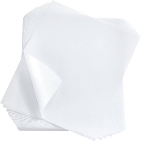 INTERWARM 300 Blatt Stickvlies 25x29.4cm Abreißstickerei Für Maschinen Und Handnähte Rechteck Ausschneidbarer Stabilisator Für Fadenstickerei Und Computerisiert (Weiß)