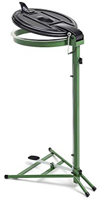 kaiserkraft | Müllsackständer | Standgestell | für Volumen 120 l | mit Pedal | grün | Kunststoffdeckel
