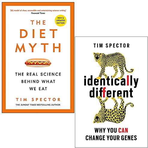 Professor Tim Spector 2 Books Collection Set (The Diet Myth & Identically Different)