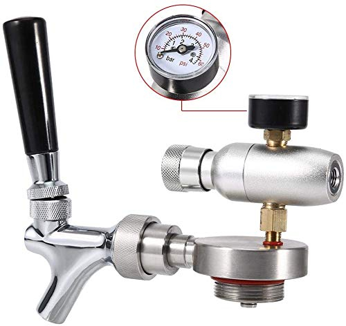 CO2 Injektor Spears Tap Edelstahl Bier Spear Wasserhahn Dispenser Kit für 2L / 3.6L / 5L Mini Keg Beer Growler