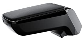 Rati Armster S Armlehne kompatibel für Smart ForTwo 2007-2014 [schwarz,vegan Leder] nachrüstbare Mittelarmlehne mit Staufach