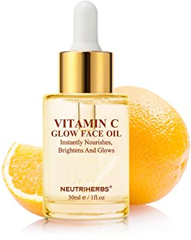 Neutriherbs Aceite facial, aceite de semilla de Rosehip, aceite de jojoba, aceite de semilla de uva con vitamina C, aceite facial de piel seca nutritiva, líneas suaves y líneas finas, piel brillante y