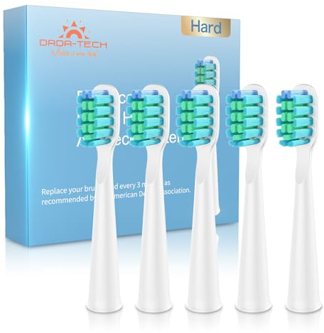 Dada-Tech Têtes de rechange pour brosse à dents électrique DT-22 - Lot de 5 (Blanc perle(0.178mm))