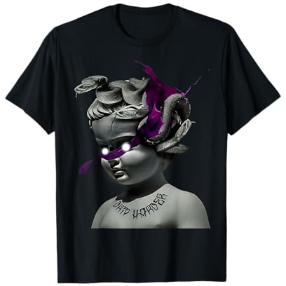 Angelo Statua Pop Art Drip Harder Viola Maglietta