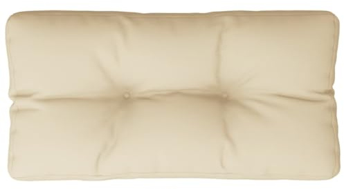 vidaXL Cuscino per Pallet Beige 80x40x12 cm in Tessuto, Cuscino, Cuscino da Divano, Cuscino per Sedia, Cuscino da Esterno, Cuscino da Seduta
