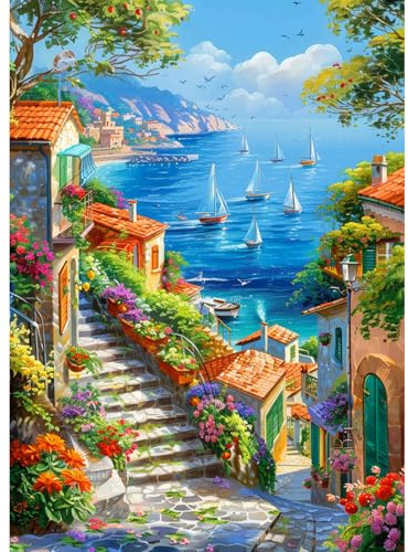 CEOVR Paesaggio Diamond Painting Kit Adulti,Pittura Diamante 5D,30x40 cm,Diamanti Painting Scenario Marino,Diamond Painting Kit Completo Adulto,Diamond Painting Art Set