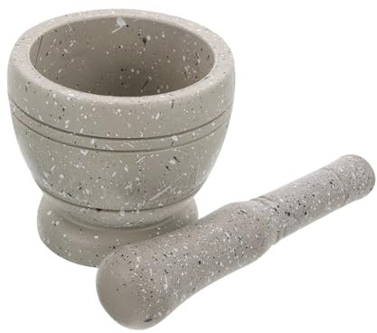 Hohopeti Mortar and Garlic Masher Grinding Bowl for Kitchen Tools for Making Garlic Powder and Mashing Herbs in This and Pestle for Cooking
