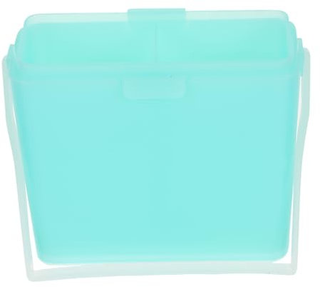 BELLIFFY Portable Paint Brush Washer and Brush Holder for Artists Green Plastic with Handle Compact Water Storage Box for Markers and Daily Cleaning Supplies