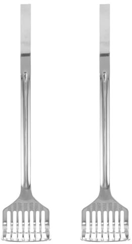 BRIGHTFUFU 2pezzi Pressa Patate Acciaio Inossidabile Utensile Manuale Per Schiacciare Patate e Verdure Strumento Da Cucina Per Purè Cremosi e Frutta Schiacciata