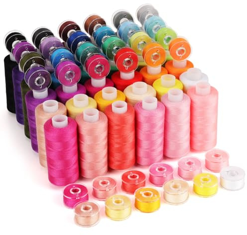 Coquimbo Sewing Thread Kit 72 Pcs, 36 Colors 400 Yards Polyester Thread with 36 Same Color Bobbins for Hand Sewing Machine, Emergency, Travel, DIY and Home Gifts for Women Mom Her