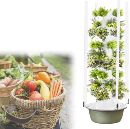 Kits de Culture hydroponique ZXINXIN, Tour hydroponique avec éclairage LED, système de Culture hydroponique DIY, système de Plantation de légumes Hors Sol en intérieur 7 Couches