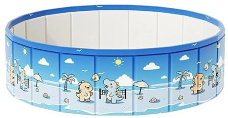 Foldable Dog Pool - Portable Kids Bathtub | Non-Slip Outdoor Play Tub | PVC, Quick Drainage , Durable Wear-Resistant Animal Basin, for Backyard Garden Patio, 120 160cm Sizes