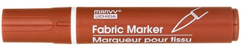 UCHIDA Marvy Fabric Brush Point Marker Art Supplies, Brown